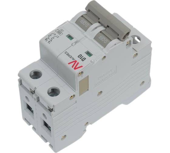 Автоматический выключатель EKF AV-6 2P 10A D 6kA AVERES mcb6-2-10D-av