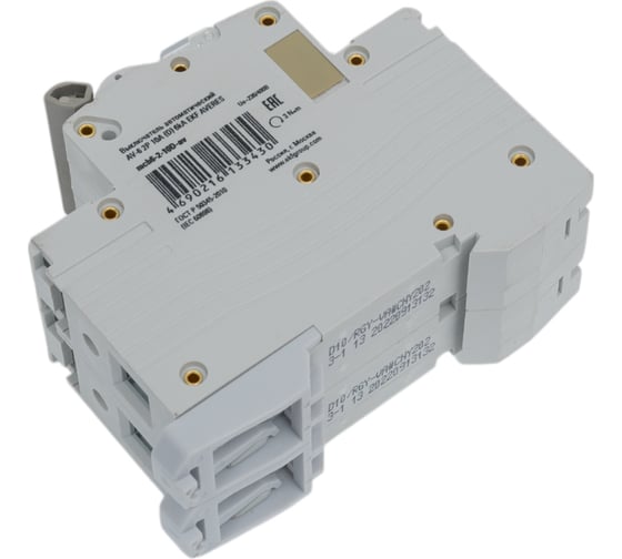 Автоматический выключатель EKF AV-6 2P 10A D 6kA AVERES mcb6-2-10D-av