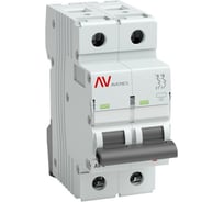Автоматический выключатель EKF AVERES AV-6, 2P, 2A, 6kA mcb6-2-02B-av