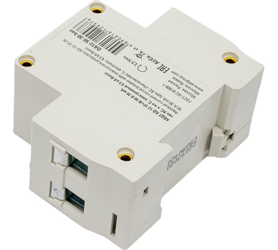 Дифференциальный автомат EKF Basic АД-12, 1P+N, 50А, 30мА, тип АС, характеристика C, электронный, 4,5кА, DA12-50-30-bas