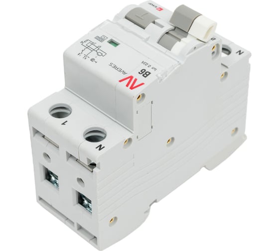 Дифференциальный автомат EKF AVERES DVA-6, 1P+N, 6А, B, 30мА, AC, 6кА rcbo6-1pn-6B-30-ac-av