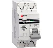 Дифференциальный автомат EKF PROxima АД-32, 1P+N, 6А/30мА, 4,5кА DA32-06-30-pro