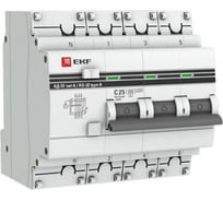 Дифференциальный автомат EKF АД-4 50А/100мА 4,5кА PROxima DA4-50-100-pro