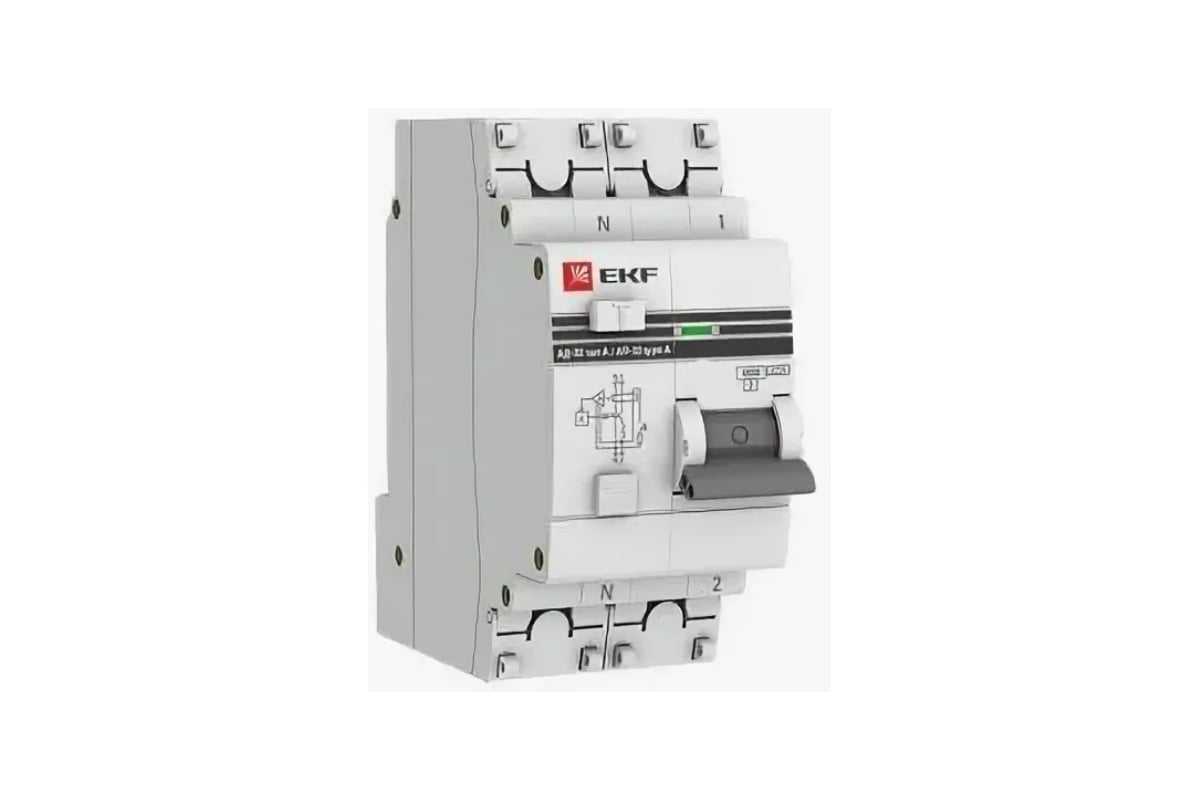 Дифференциальный автомат EKF АД-32 1P+N 16А/10мА 4,5кА PROxima DA32-16 ...