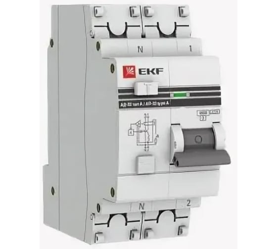 Дифференциальный автомат EKF АД-32 1P+N 16А/10мА 4,5кА PROxima DA32-16-10-pro