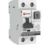 Дифференциальный автомат EKF АВДТ-63 63А/100мА 6кА PROxima DA63-63-100e