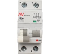 Дифференциальный автомат EKF DVA-6 1P+N 20А 30мА 6кА AVERES rcbo6-1pn-20B-30-ac-av