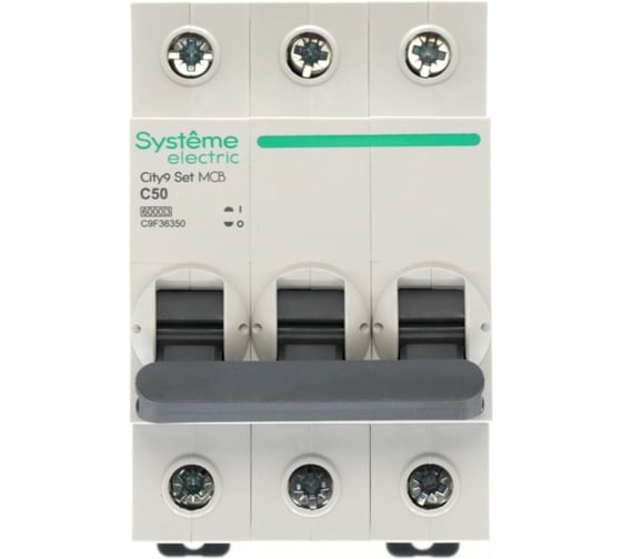 Автоматический выключатель (ав) Systeme Electric City9 set с 50а 3p 6ka 400в C9F36350