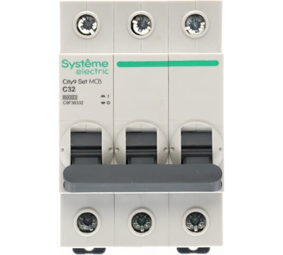 Автоматический выключатель (ав) Systeme Electric City9 set с 32а 3p 6ka 400в C9F36332