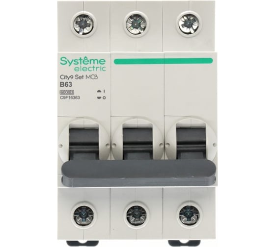Автоматический выключатель (ав) Systeme Electric City9 set b 63а 3p 6ka 400в C9F16363