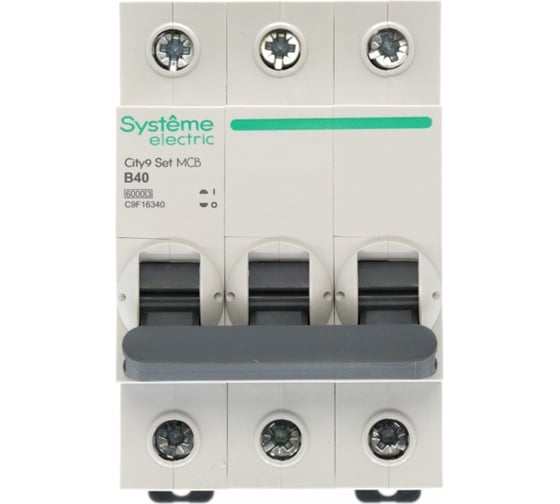 Автоматический выключатель (ав) Systeme Electric City9 set b 40а 3p 6ka 400в C9F16340