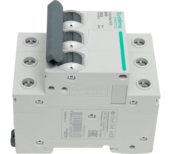 Автоматический выключатель (ав) Systeme Electric City9 set b 10а 3p 6ka 400в C9F16310