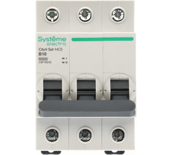 Автоматический выключатель (ав) Systeme Electric City9 set b 10а 3p 6ka 400в C9F16310