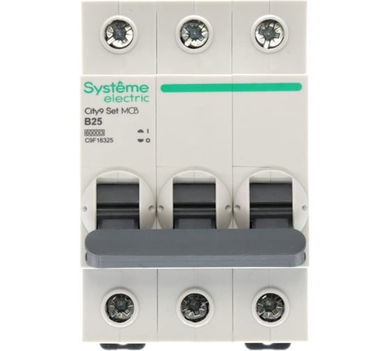 Автоматический выключатель (ав) Systeme Electric City9 set b 25а 3p 6ka 400в C9F16325