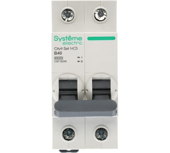 Автоматический выключатель (ав) Systeme Electric City9 set b 40а 2p 6ka 230в C9F16240