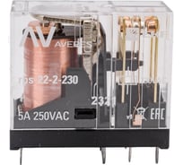 Промежуточное реле EKF AVERES slim, РП 22/2, 5A, 230В, AC, 10 шт rps-22-2-230