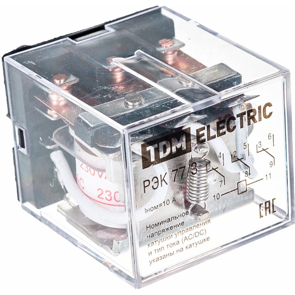 Реле TDM РЭК77/3 10А 230В АC SQ0701-0001 - выгодная цена, отзывы ...