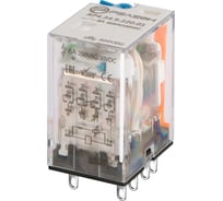 Промежуточное реле РЕЛЕОН с нормальным коэффициентом 0,65Un; 4 переключающих контакта 6А; 220В DC; тест кнопка, LED RP434922001