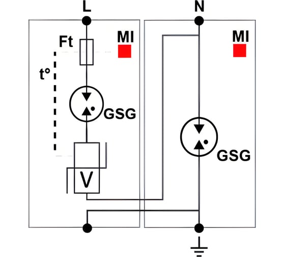 Устройство защиты Citel УЗИП тип 2+3 DS42VGS-120/G 461681