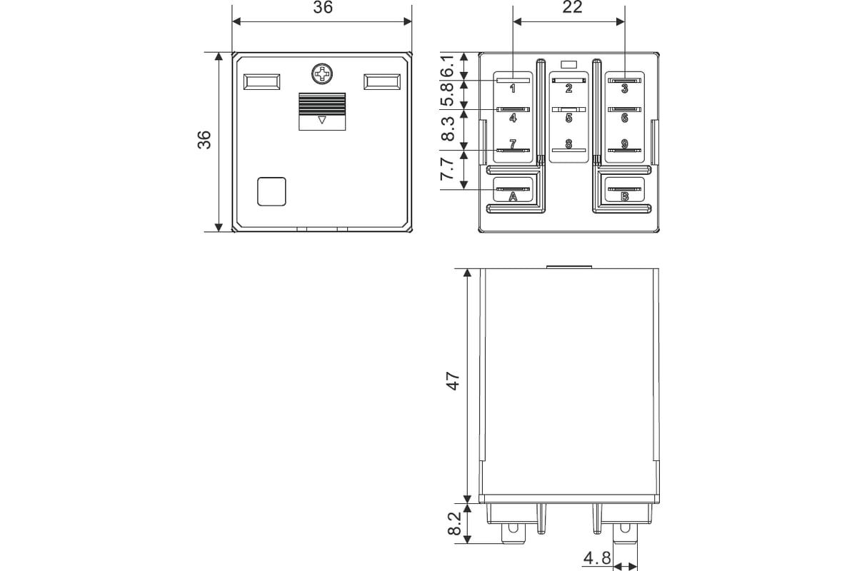 Силовое реле с магнитным гашением дуги РЕЛЕОН 2НО конт. 16А; 24В DC ...