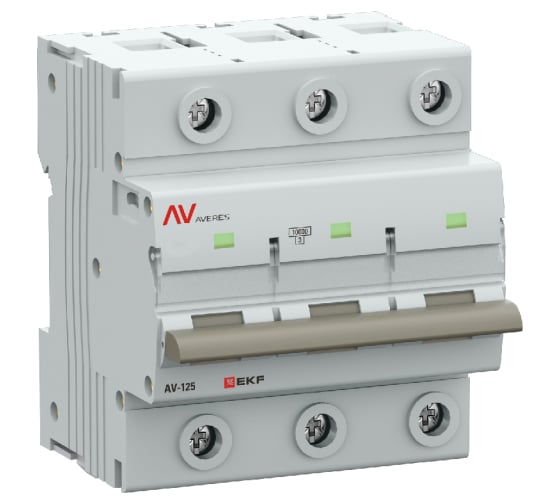 Выключатель автоматический EKF AV-125 3P 100A (D) 10kA AVERES mcb125-3-100D-av
