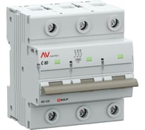 Выключатель автоматический EKF AV-125 3P 80A (C) 10kA AVERES mcb125-3-80C-av