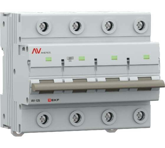 Выключатель автоматический EKF AV-125 4P 100A (C) 10kA AVERES mcb125-4-100C-av