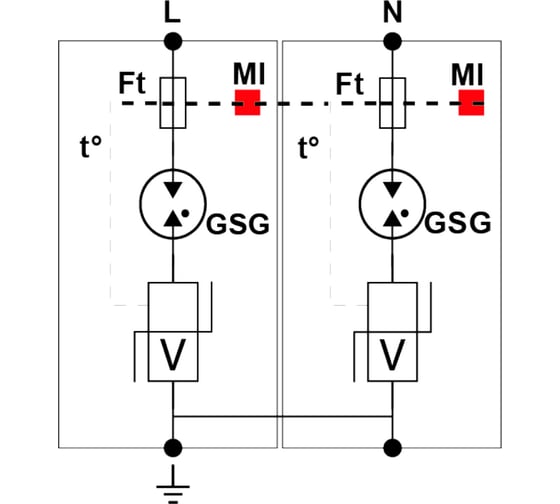 Устройство защиты от импульсных перенапряжений CITEL УЗИП тип 1+2+3 DS132VGS-230 571582