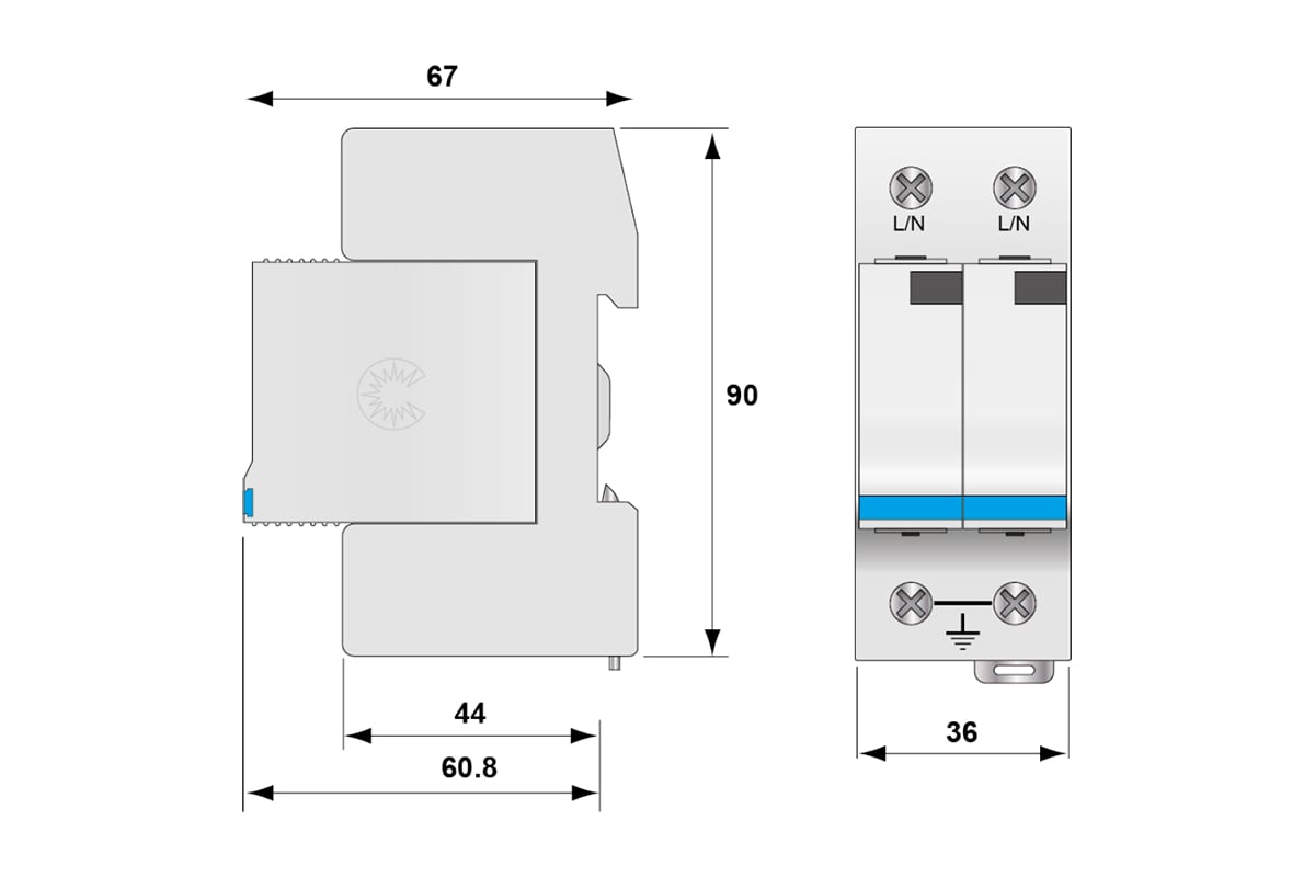 Устройство защиты от импульсных перенапряжений CITEL УЗИП тип 3 DS12 ...