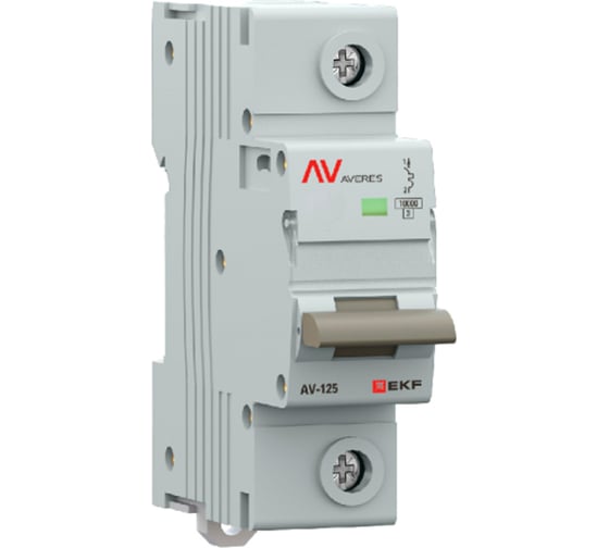 Автоматический выключатель EKF AV-125 1P 100A (D) 10kA AVERES mcb125-1-100D-av 1