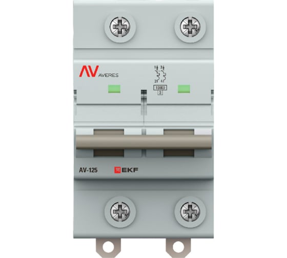 Автоматический выключатель EKF AV-125 2P 80A (C) 10kA AVERES mcb125-2-80C-av