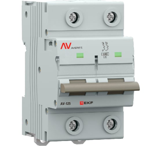 Автоматический выключатель EKF AV-125 2P 100A (D) 10kA AVERES mcb125-2-100D-av