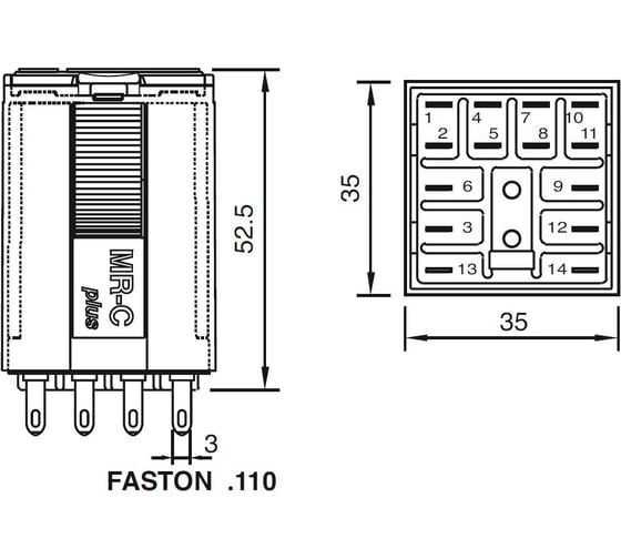 Реле промежуточное ComatReleco C4-A40R/AC230V PN92127