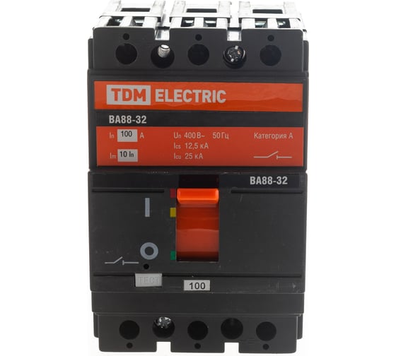 Автоматический выключатель TDM ВА88-32 3Р 100А 25кА SQ0707-0008