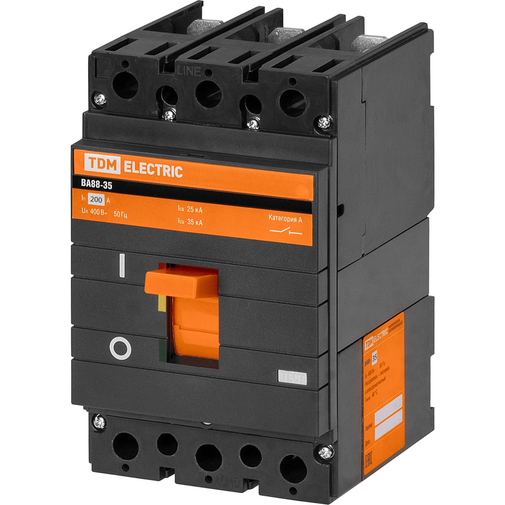 Автоматический выключатель TDM ELECTRIC ВА88-35, 3Р, 200А, 35кА SQ0707 ...