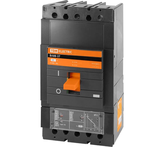 Автоматический выключатель TDM ELECTRIC ВА88-37, 3Р, 400А, 35кА, с электронным расцепителем SQ0707-0097