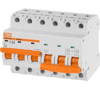Автоматический выключатель с механической блокировкой (байпас) ВА47-29Б TDM ELECTRIC 3Р+3Р 32А 4,5кА х-ка C SQ0206-0410