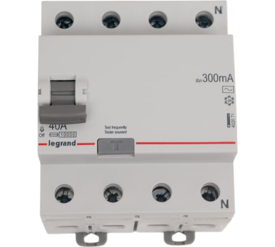 ВДТ Legrand RX3  300мА 40А 4П AC 402071