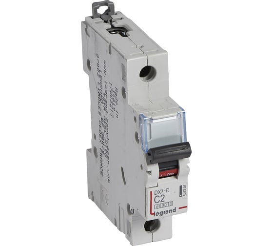 Автоматический модульный выключатель Legrand 1п C 2А 6кА DX3-E 6000 1мод. 230/400В Leg 407257