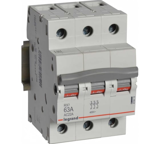 Выключатель-разъединитель Legrand 3п 63А RX3 Leg 419413 1
