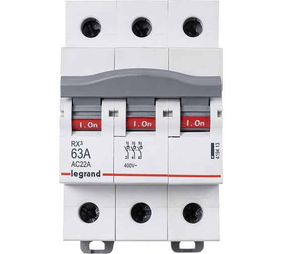 Выключатель-разъединитель Legrand 3п 63А RX3 Leg 419413