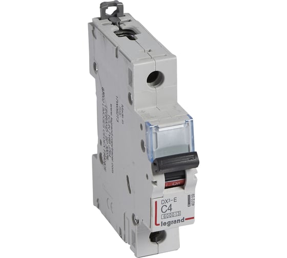 Автоматический модульный выключатель Legrand 1п C 4А 6кА DX3-E 6000 1мод. 230/400В Leg 407259