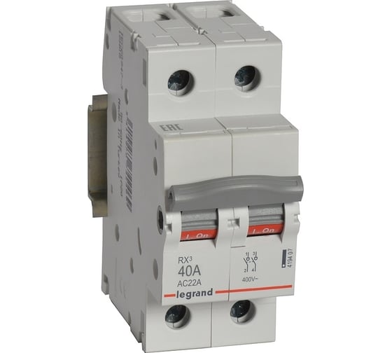 Выключатель-разъединитель Legrand 2 полюса 40 А RX3 Leg 419407 1