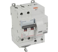 Автоматический выключатель дифференциального тока Legrand 2 полюса C 63 А 30 мА тип AC 6 кА DX3 4 модуля Leg 411164