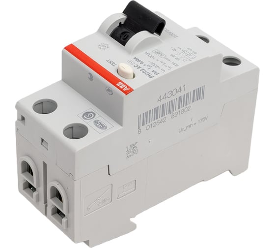 Выключатель дифференциального тока ABB 2 модуля FH202 AC-25/0,03 2CSF202002R1250