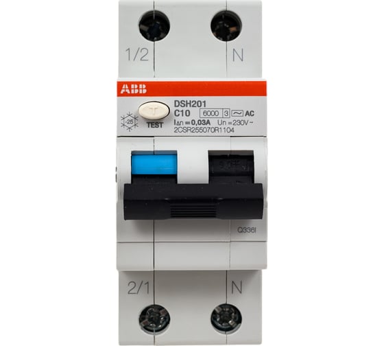 Автоматический выключатель дифференциального тока ABB DSH201 C10 AC30 2CSR255070R1104