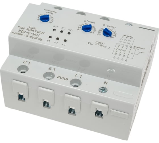 Устройство защиты Меандр УЗМ-3-63К AC230В/AC400B УХЛ4 A8302-16939237