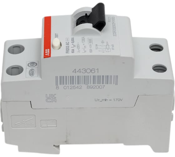 Выключатель дифференциального тока ABB 2 модуля FH202 АС-63/0,03 2CSF202002R1630