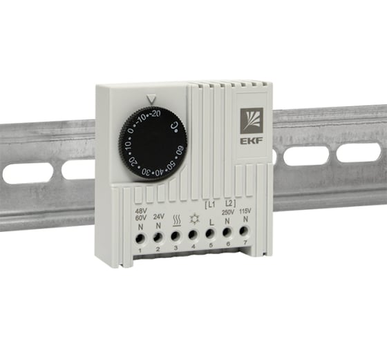 Термостат EKF NO/NC охлаждение/обогрев на DIN-рейку 5-10A 230В IP20 PROxima thermo-no-nc-din