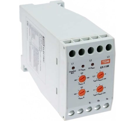Реле контроля фаз TDM ЕЛ-11М-3х380В 1п-контакт  SQ1504-0005